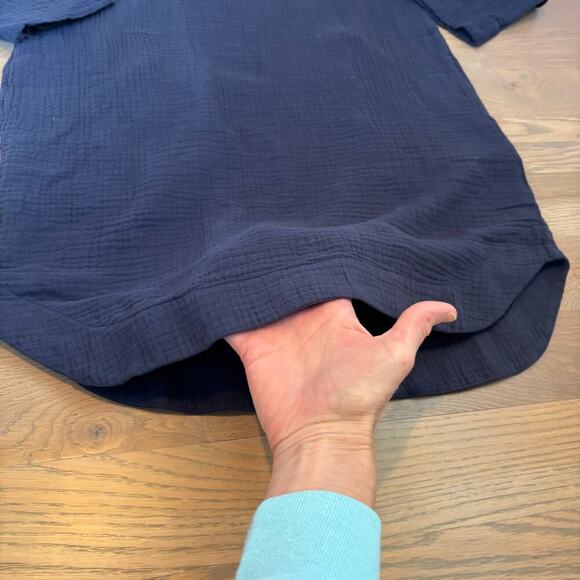 NWT Anthropologie Sundry Cotton Gauze Long Sleeve Mini Dress - Picture 5 of 7